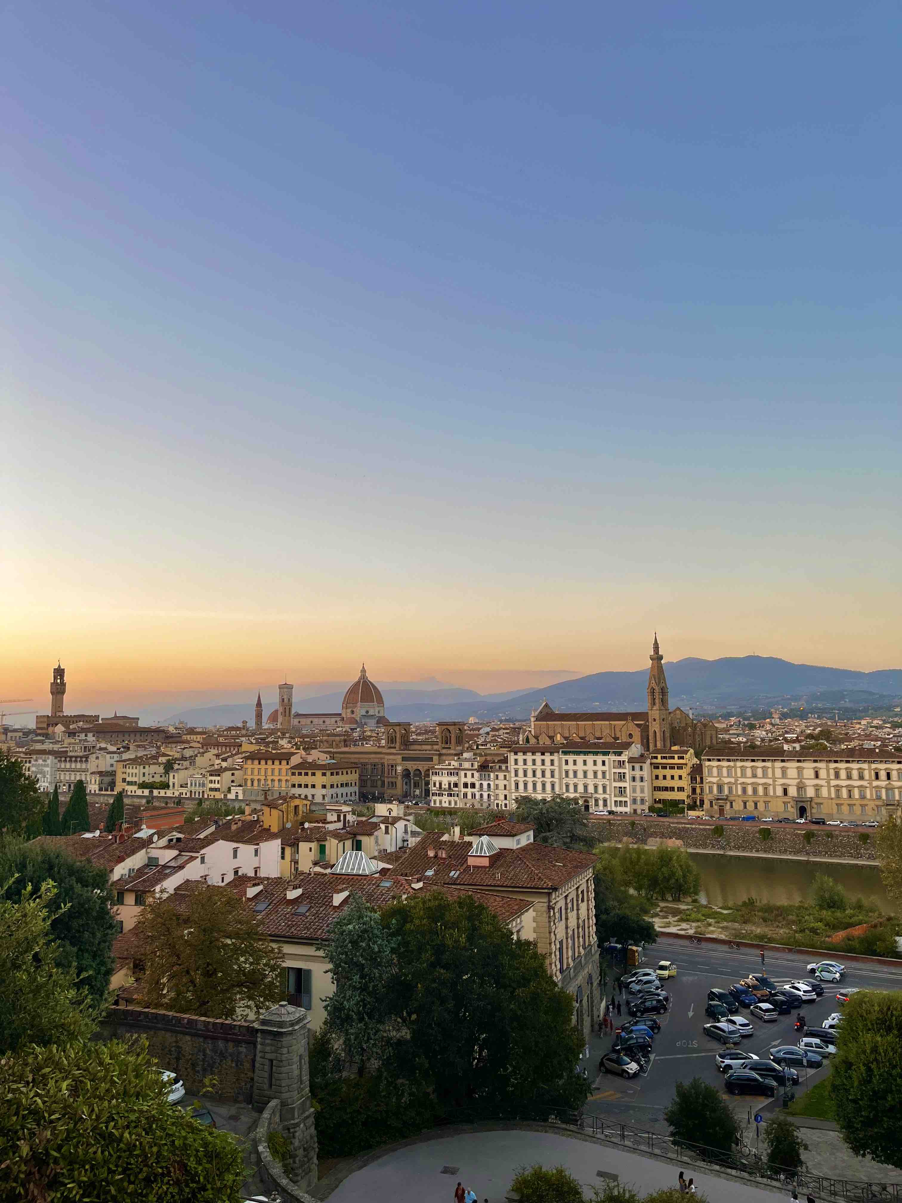 Sunset views of Florence